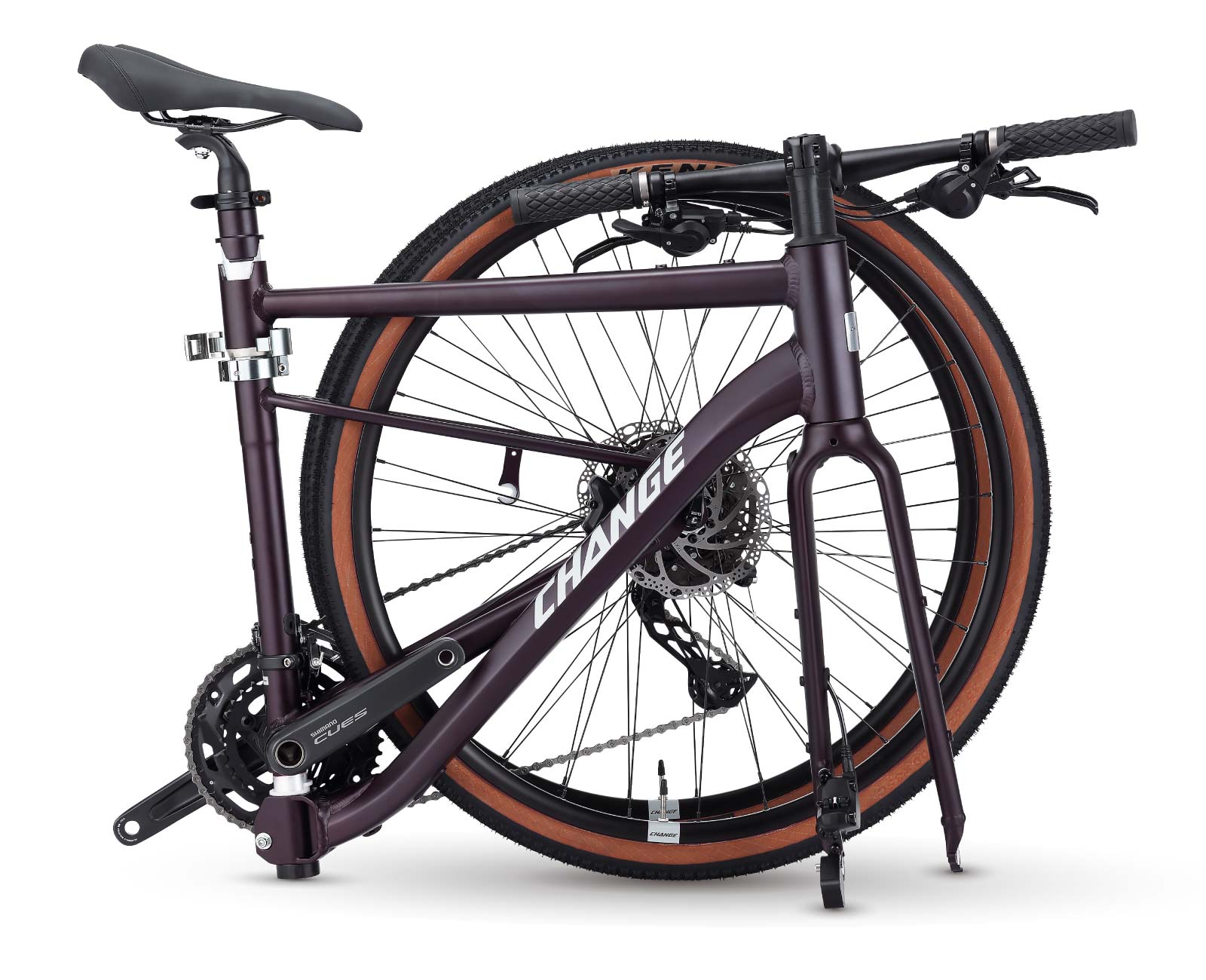 CHANGE Folding Gravel Bike kombiniert die Bequemlichkeit des Zusammenklappens mit der Leistung eines Rennrads, ideal sowohl für den urbanen Pendelverkehr als auch für Outdoor-Radfahren.