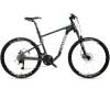 Unfolded folding bike with mountain bike frame and suspension fork, designed for outdoor adventures and travel