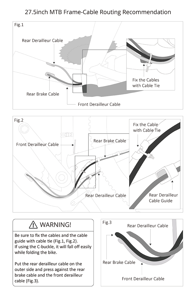 27.5 マウンテンバイク折りたたみフレーム changebike df-833