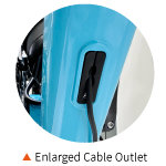 拡大されたケーブルアウトレット