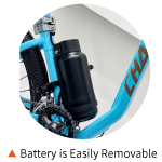 バッテリーは簡単に取り外し可能です